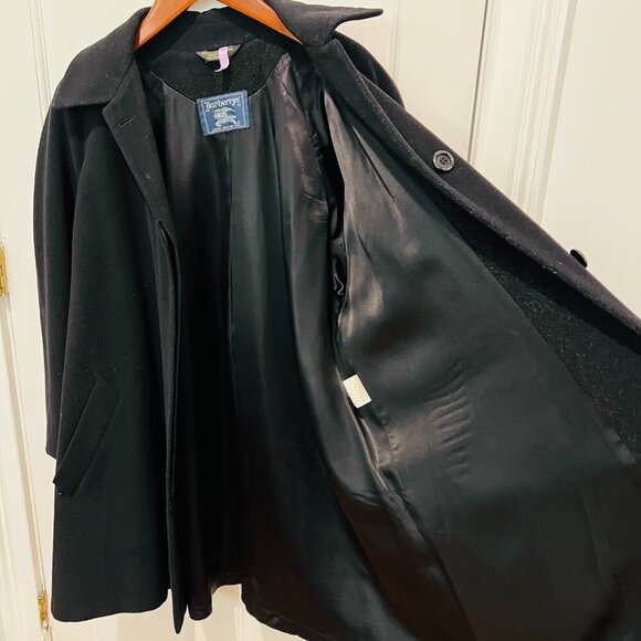 Vintage Burberry London 100% Wool Jacket Peacoat US 14 R Women Rare - Picture 14 of 16